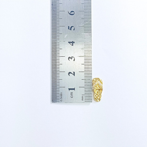 Imagem 4 de 6 de Brincos Chinelo C/ Brilhantes Em Ouro 18k/750