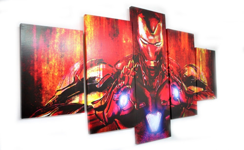 Cuadros Polipticos De 150x80 Iron Man, Con Bastidor.