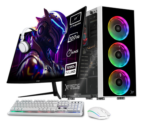 Xtreme Pc Gaming Amd Radeon Ryzen 9 7900 32gb Ddr5 Ssd 1tb Monitor Curvo 27 100hz Wifi White