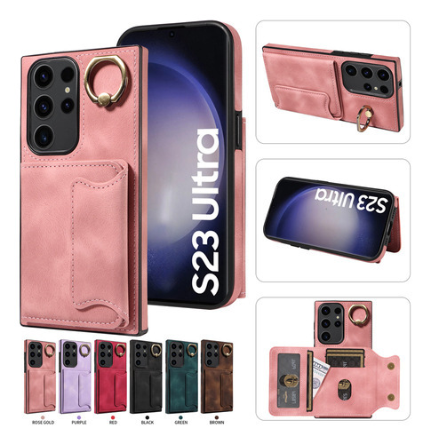 Capa Carteira De Couro Com Fenda Para Samsung