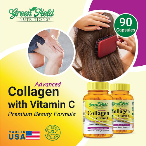 Péptidos Colágeno Halal 1500 Mg Tipo I Y Iii Con Vitamina C Sabor