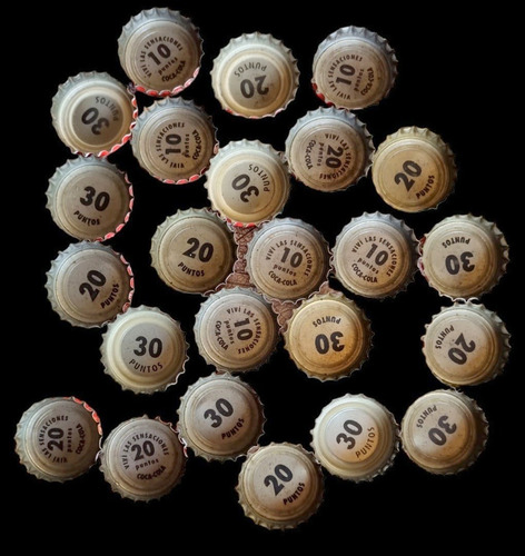 Lote De 24 Tapitas Chapitas Corona Coca Cola Puntos 2001