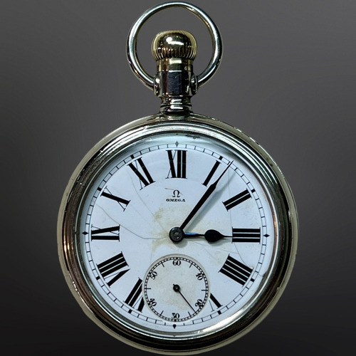 Antiguo Reloj De Bolsillo Omega Ferreviario Años 1900 # 0015 (Usado)