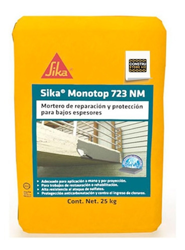 Sika Monotop 723 Mortero Reparador Protección De Acero  25kg