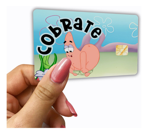 Sticker Para Tarjeta Bancaria Bob Esponja Paquete Con 4