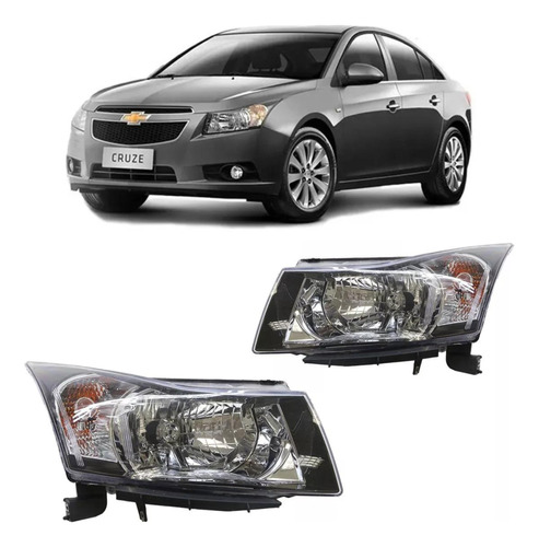 Óptica Chevrolet Cruze 2010 11 12 13 14 15 2016 Marco Negro 