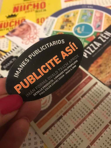 500 Imanes Publicitarios Diseño Incluido Logo Redondos 5,7cm