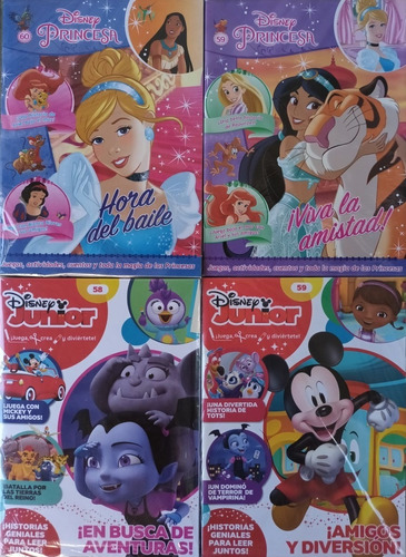 Disney Princesa -disney Junior Lote X 4