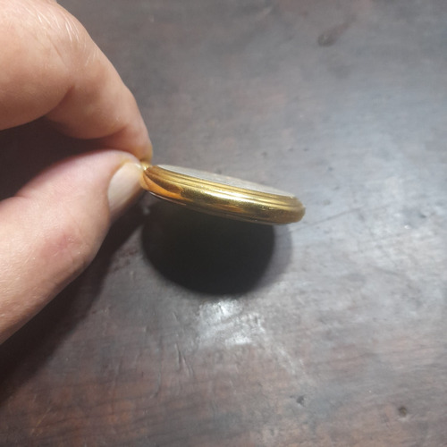 Imagem 2 de 6 de Relogio De Bolso Folhado Ouro Technos Quartz Semi Novo