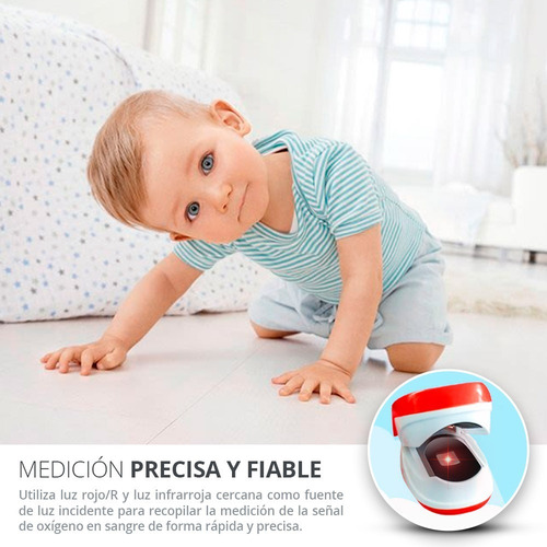 Imagen 8 de 9 de Oxímetro Pediatrico Portatil Digital Recargable Infantil