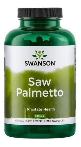 Imagen 1 de 2 de Saw Palmetto 540mg 250 Cápsulas Swanson Usa Prostata