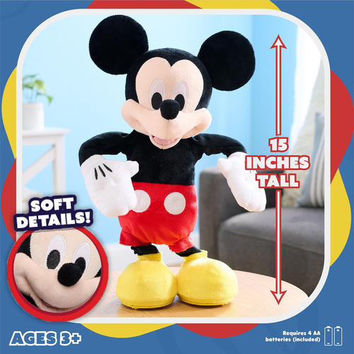 Brinquedo De Pelúcia Disney Junior Mickey Mouse Hot Diggity