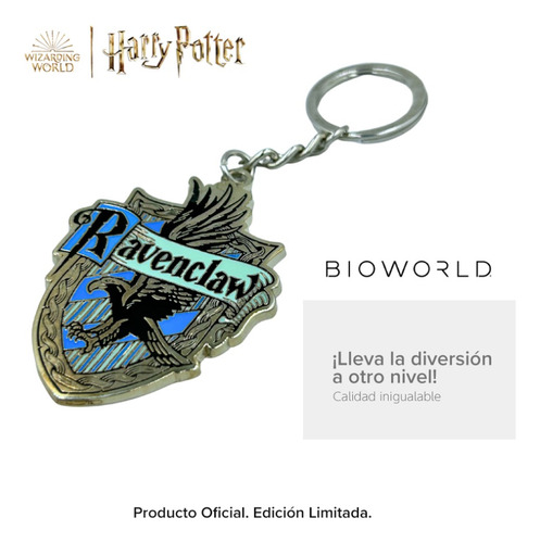 Llavero Metalico Bioworld Harry Potter Original Ravenclaw Azul