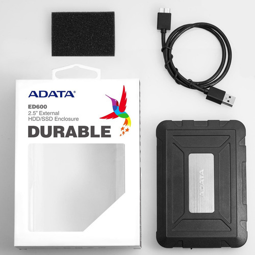 Imagen 8 de 10 de Caja Externa Antigolpes Usb 3.1 Adata Ed600 Disco Duro 2.5''