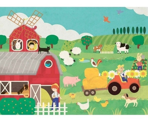Imagen 2 de 4 de Rompecabezas Puzzle Gigante 30 Pzs + Libro La Granja Edu