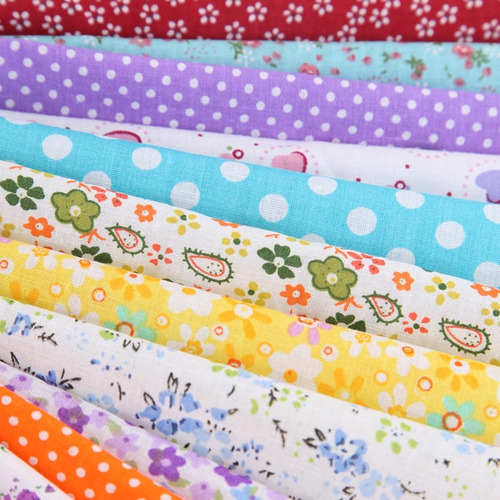 100 Piezas De Tela Estampada Floral Patchworks Algodón Cuadr