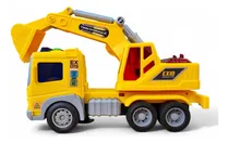 Comprar Camión De Construcción Truck De Fricción Con Luces Y Sonidos Color Amarillo Personaje Excavadora