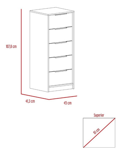 Cama 2 Plazas + Closet 2p + Comoda 5 + Comoda 3 + 1 Velador