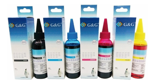 Tinta Para Combo L200 L210 L355 Negro Mag Amar Cyan