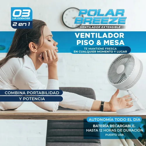 Ventilador Portatil Polar Breeze Fan Extensible