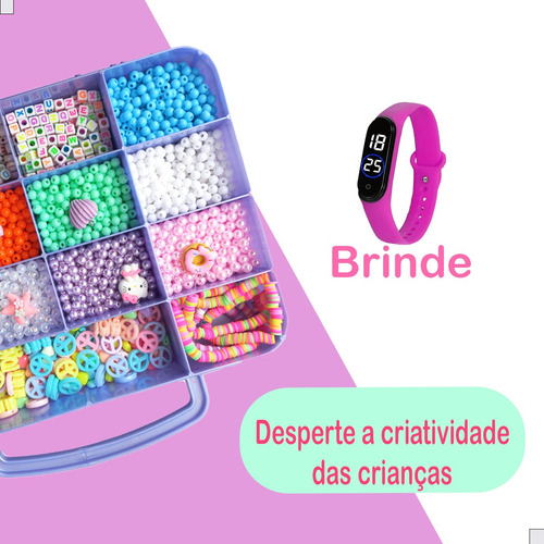 Kit Miçanga P/ Fazer Pulseiras Coloridas 5000 Pç Artesanato