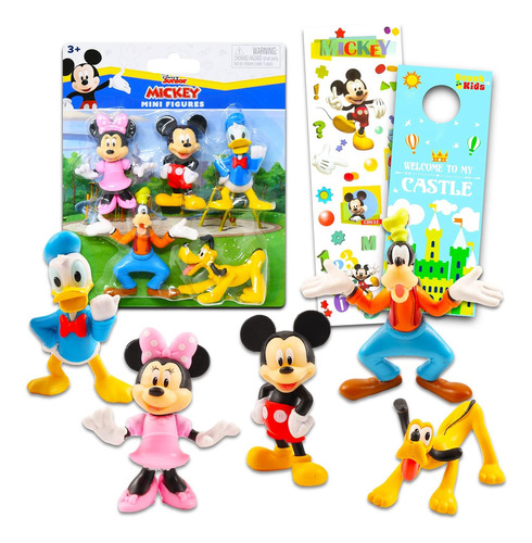 Clásico Disney Mickey And Friends Mini Figuras 5 Unidades Pa