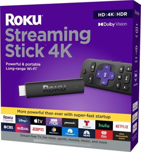 Roku Streaming Stick 4k 3820 - Negro - 1 Gb - De Voz