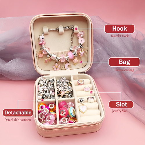 Kit Para Hacer Joyas De Cristal Diy De 68 Piezas (con Caja)