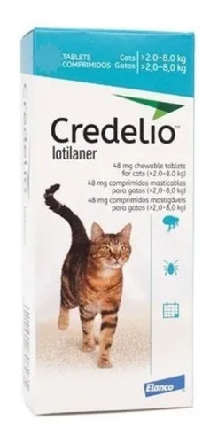 Credelio Gatos De 2.0 - 8.0kg X 3 Tabletas De 48mg