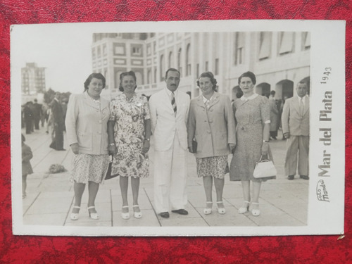  Mar Del Plata Foto 1943 Turistas Clase Alta 