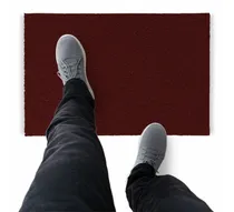 Comprar Tapete Capacho De Vinil Liso Higiene 450x60cm Bordô