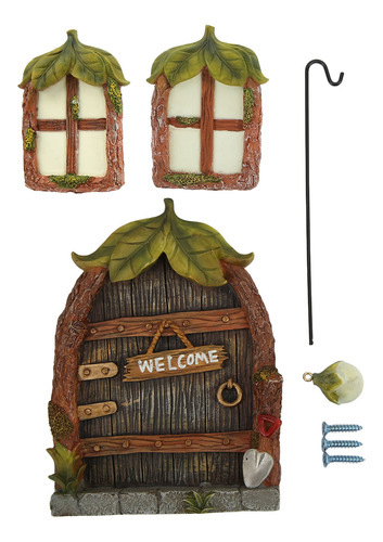 Set De Puerta Y Ventana En Miniatura Fairy Decorations, Esti