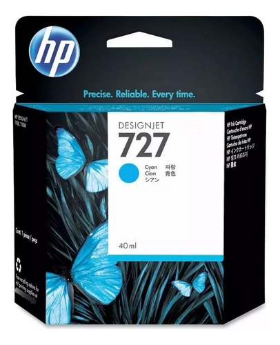 Cartucho Hp 727 Cian B3p13a 40ml T920 T1500 T1530 T2500