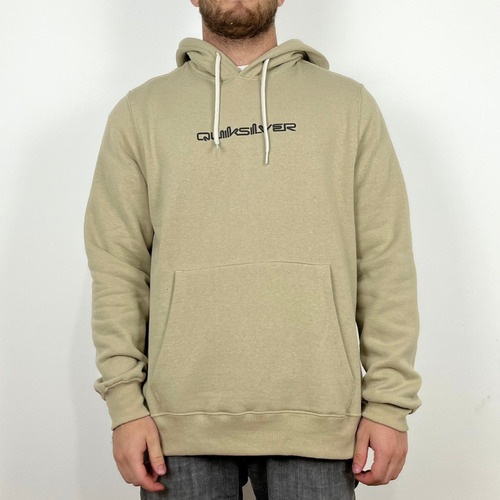 Moletom Quiksilver Fechado Omni Font Areia