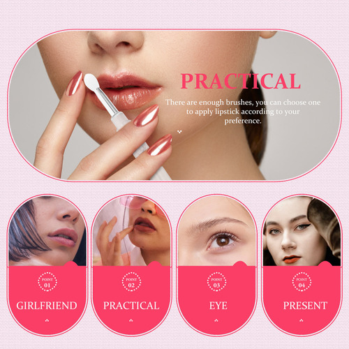 Práctico Pincel Para Sombra De Ojos Con Cabeza De Silicona P