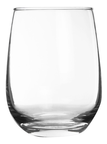 Juego 24 Vasos De Vidrio Soplado Para Vino Agua De 500 Ml Color Transparente