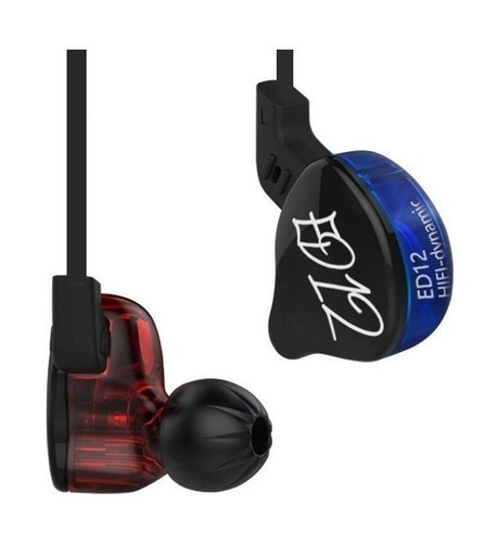 Audífonos In-ear KZ ED12 azul y rojo