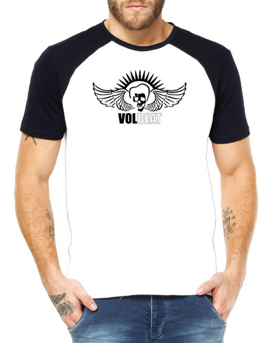 Camiseta Raglan Volbeat 100% Poliéster
