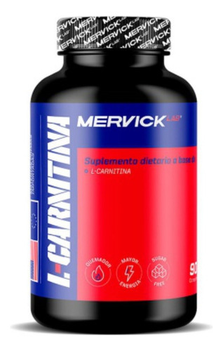 Carnitina 90 Tabletas Quemador De Grasas Mervick Lab Sabor Neutro