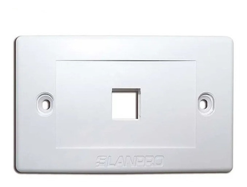 Face Plate Ul 1 Port Blanco Marca  Lanpro