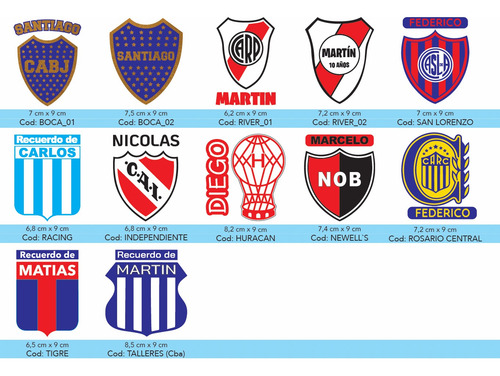 Vinilos Para Vasos, Frascos ( Souvenirs_clubes Futbol) X30