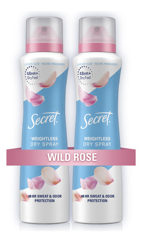 Desodorante Antitranspirante Secret Dry Spray Wild Rose 120