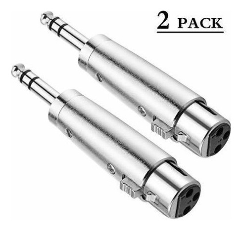 Colicoly Xlr Hembra A 1/4 Pulgada Trs Jack Estereo Adaptador