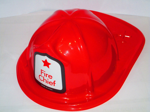20 Casco Bombero Rojo Fiesta Batucada Plastico