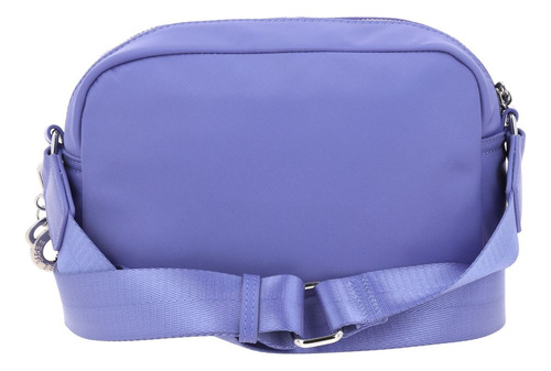 Bolso Crossbody Barbie Gorett Para Dama Color Morado Gia Acabado De Los Herrajes Níquel Diseño De La Tela Liso