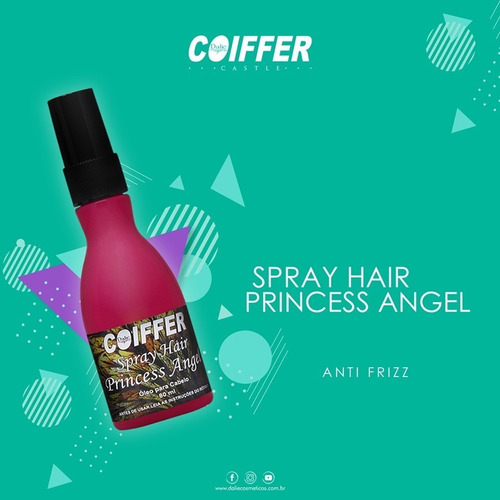 Imagem 2 de 3 de Spray Hair Princess Angel Coiffer 80ml Redução De Volume