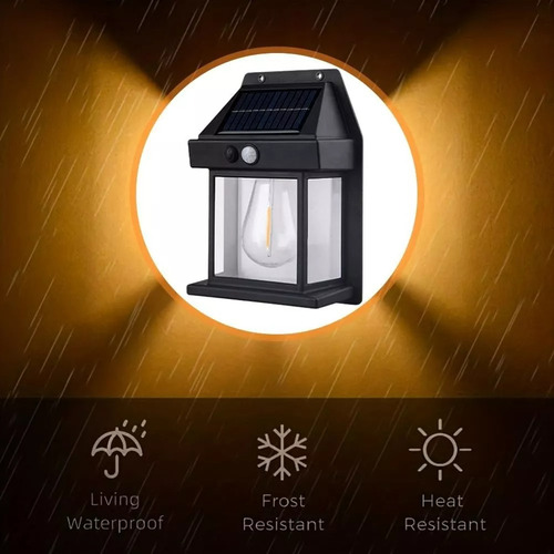 Lampara Ampolleta Foco Aplique Solar Con Sensor Movimiento