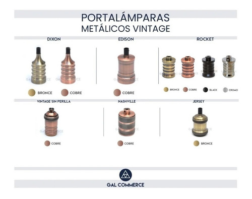Imagen 8 de 8 de 10 Portalamparas Metalicos 10 Lamparas Filamento 10m Cable Enviogratis