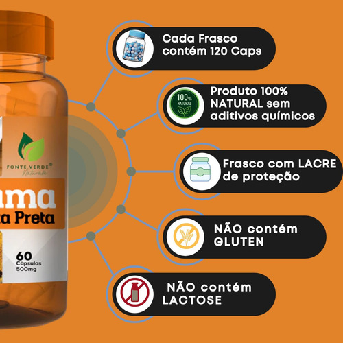 Curcuma Pimenta Capsulas - 500mg - 360 Caps