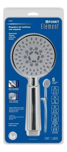 Regadera Element 4 T.telefono Cromada Foset 45165